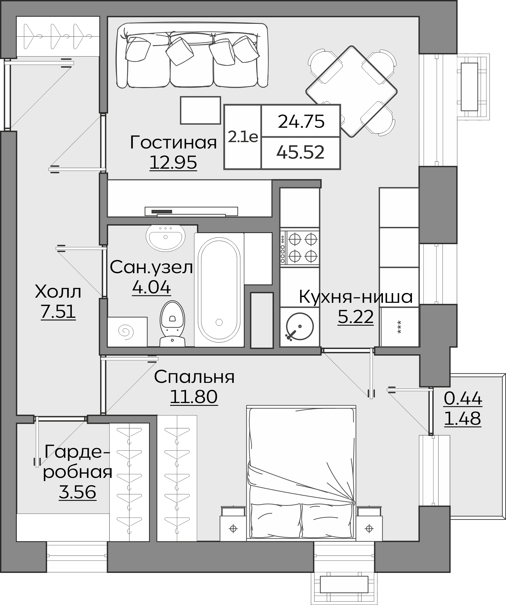 Планировка квартиры — новостройки Казани