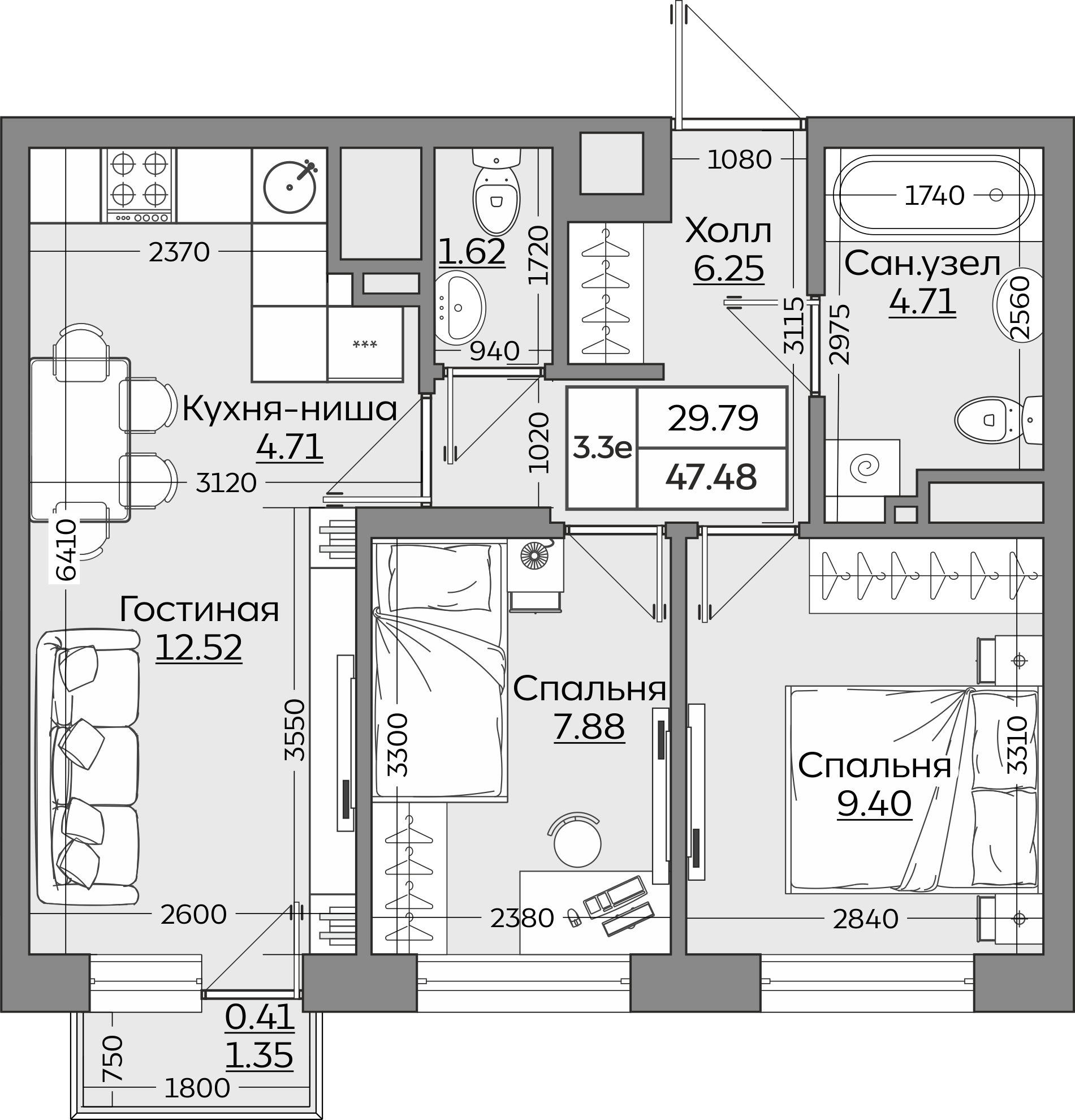 Планировка квартиры — новостройки Казани