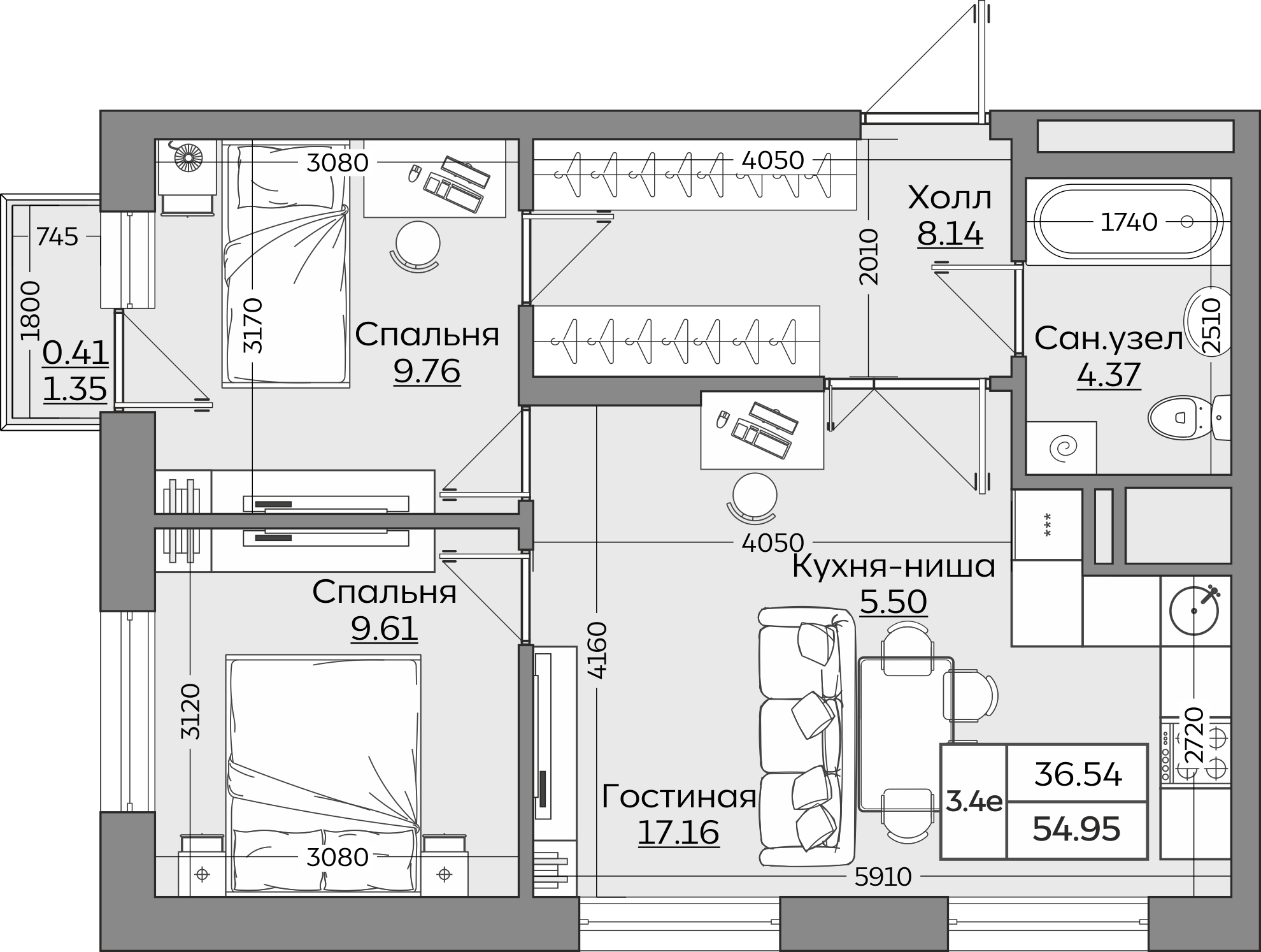 Планировка квартиры — новостройки Казани