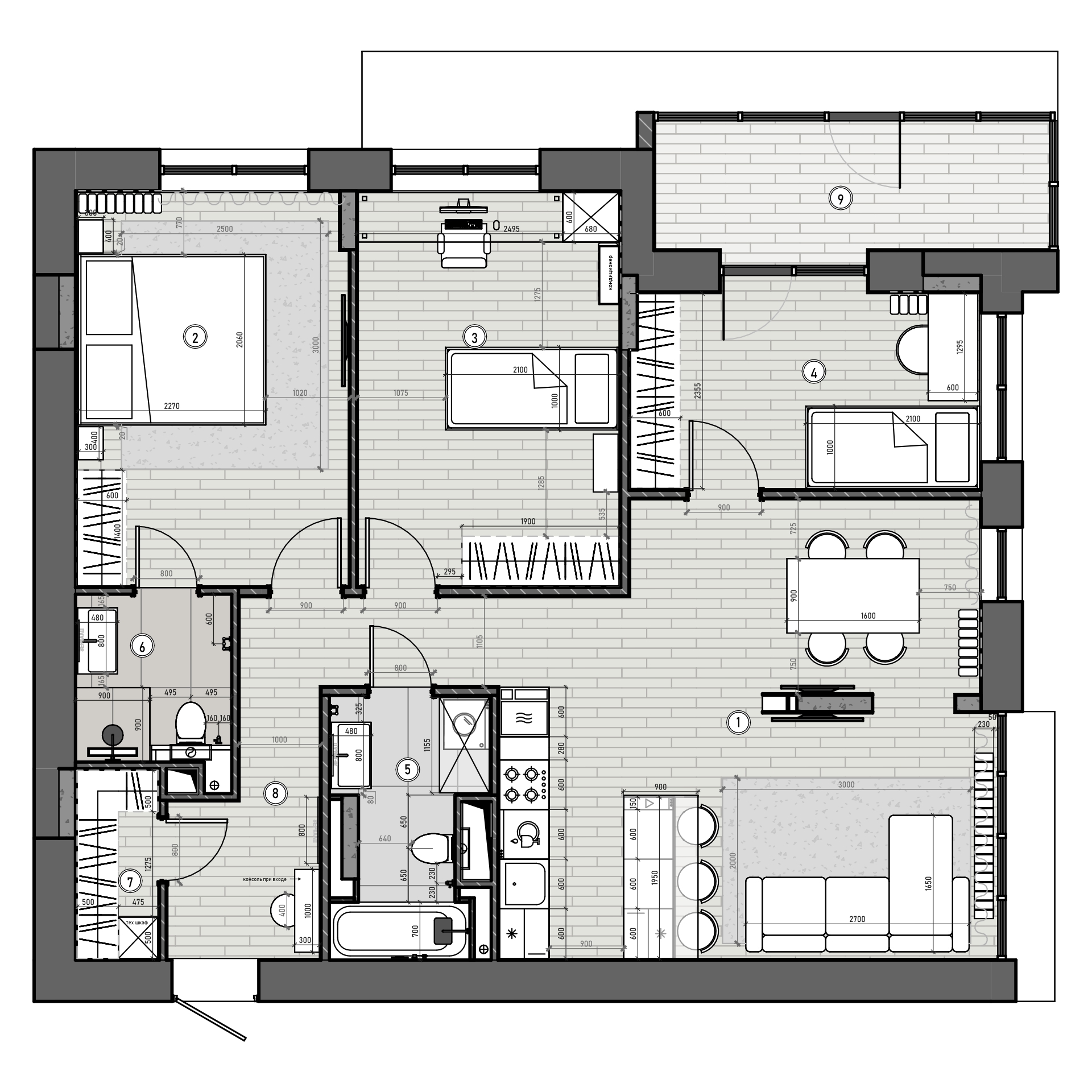 Планировка квартиры — новостройки Казани