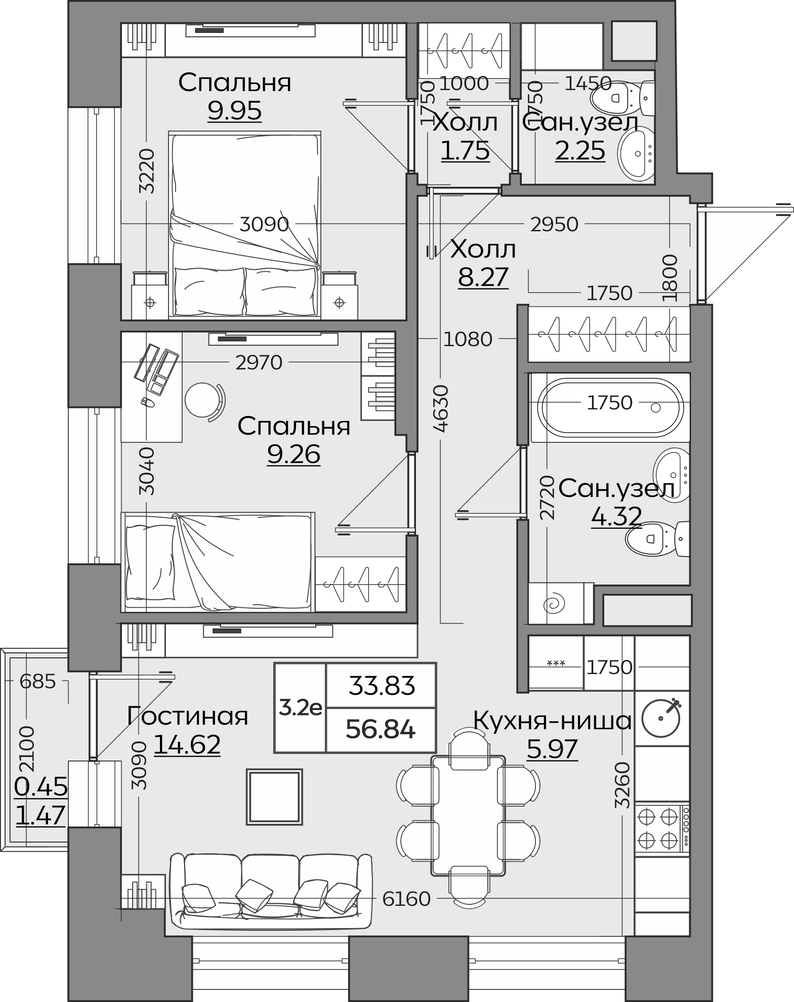 Планировка квартиры — новостройки Казани