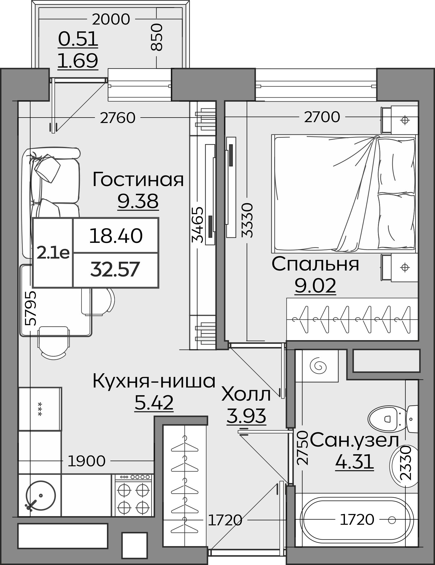 Планировка квартиры — новостройки Казани