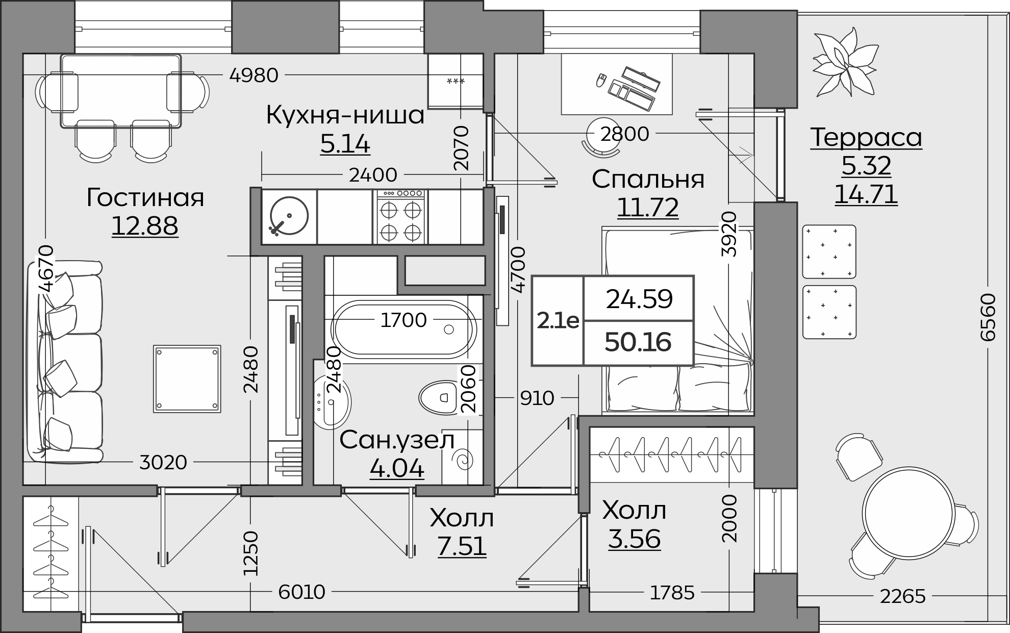 Планировка квартиры — новостройки Казани