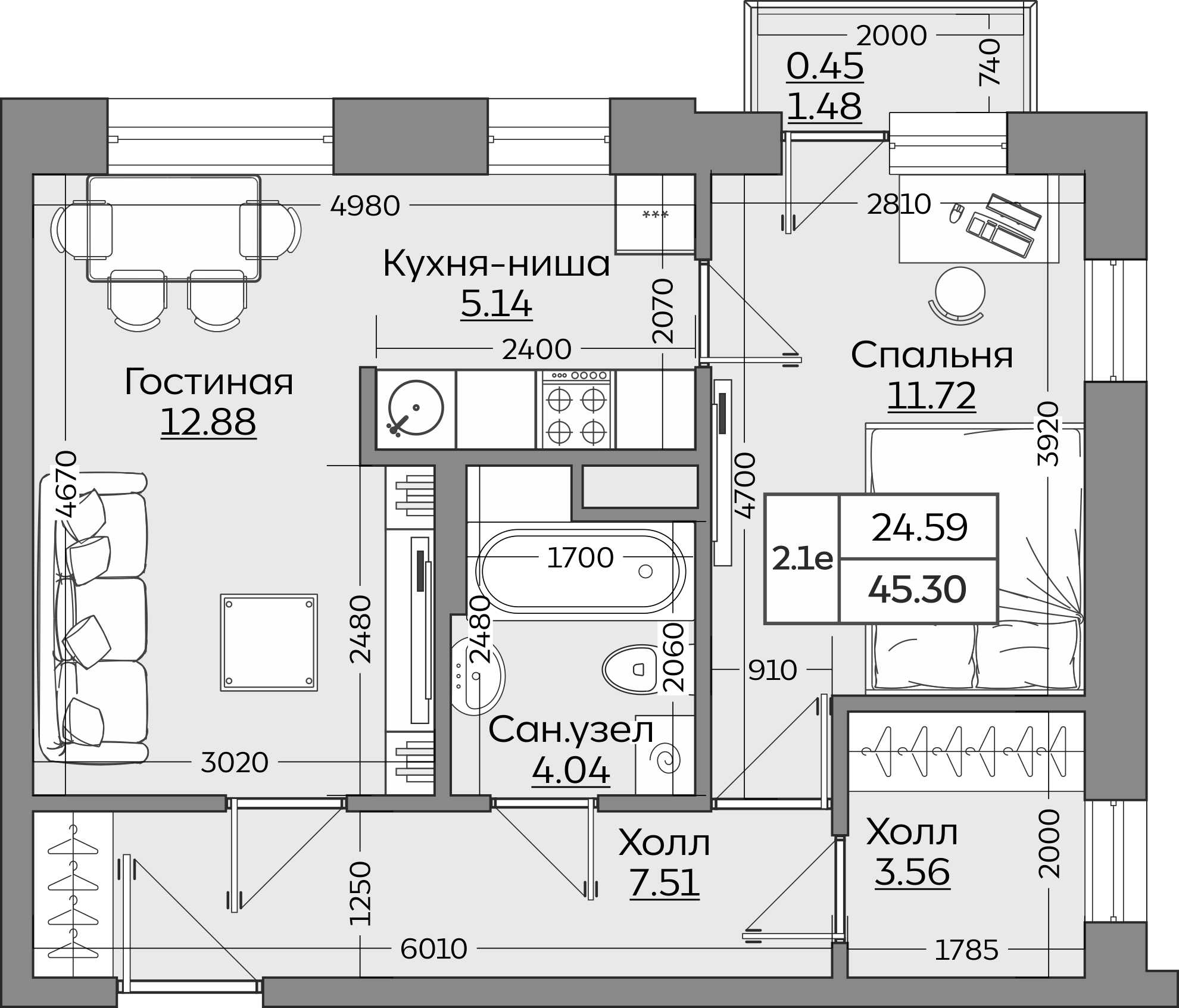 Планировка квартиры — новостройки Казани