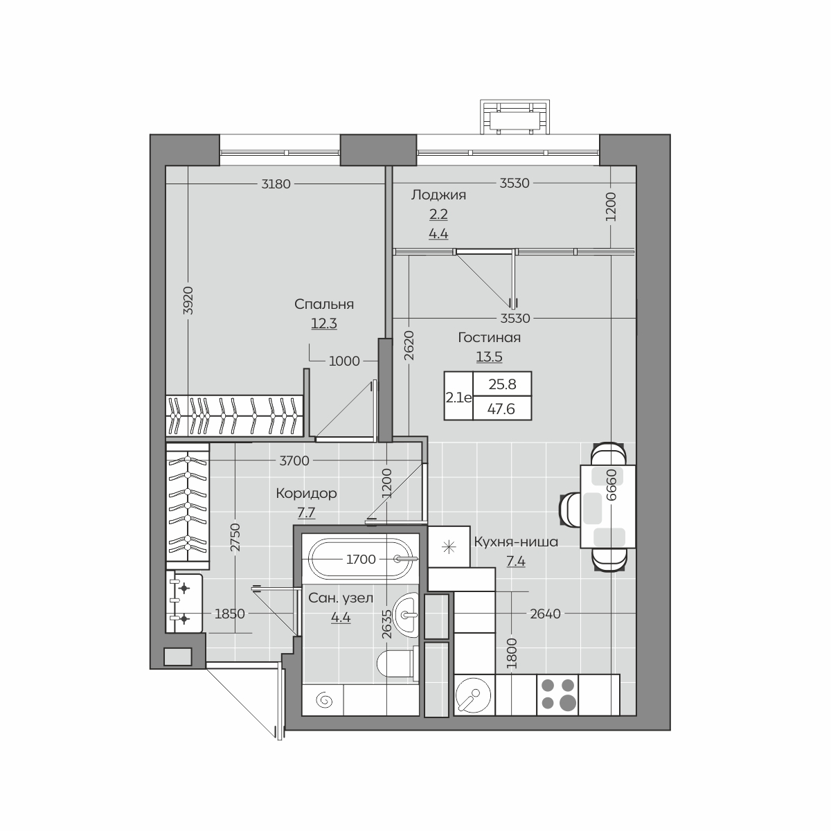 Планировка квартиры — новостройки Казани