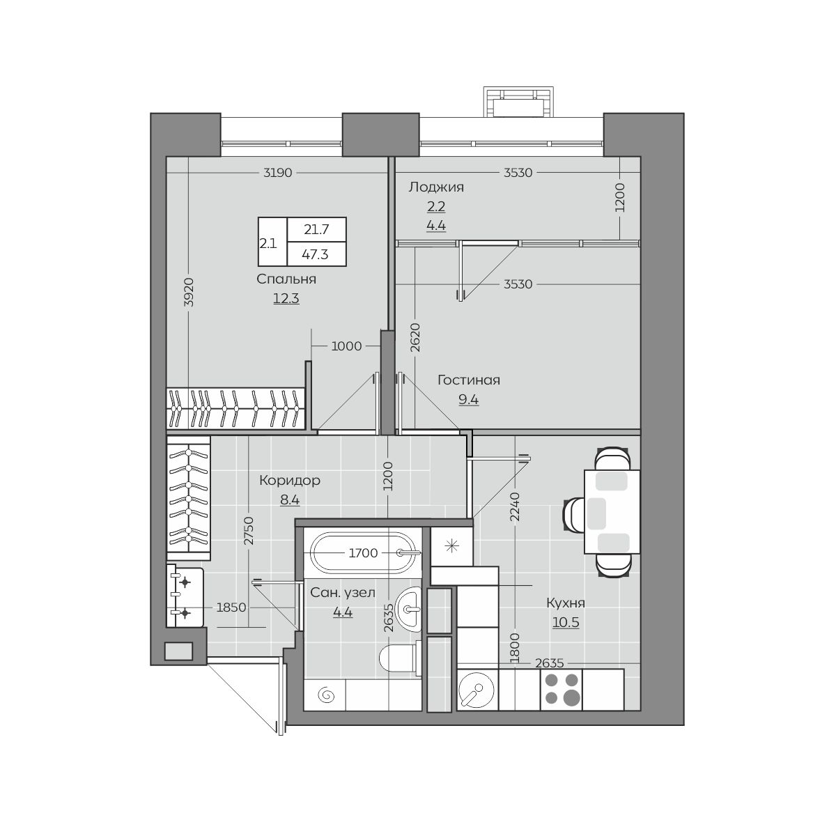Планировка квартиры — новостройки Казани
