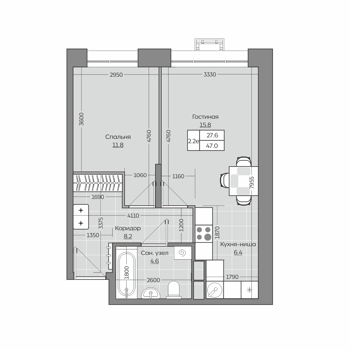 Планировка квартиры — новостройки Казани