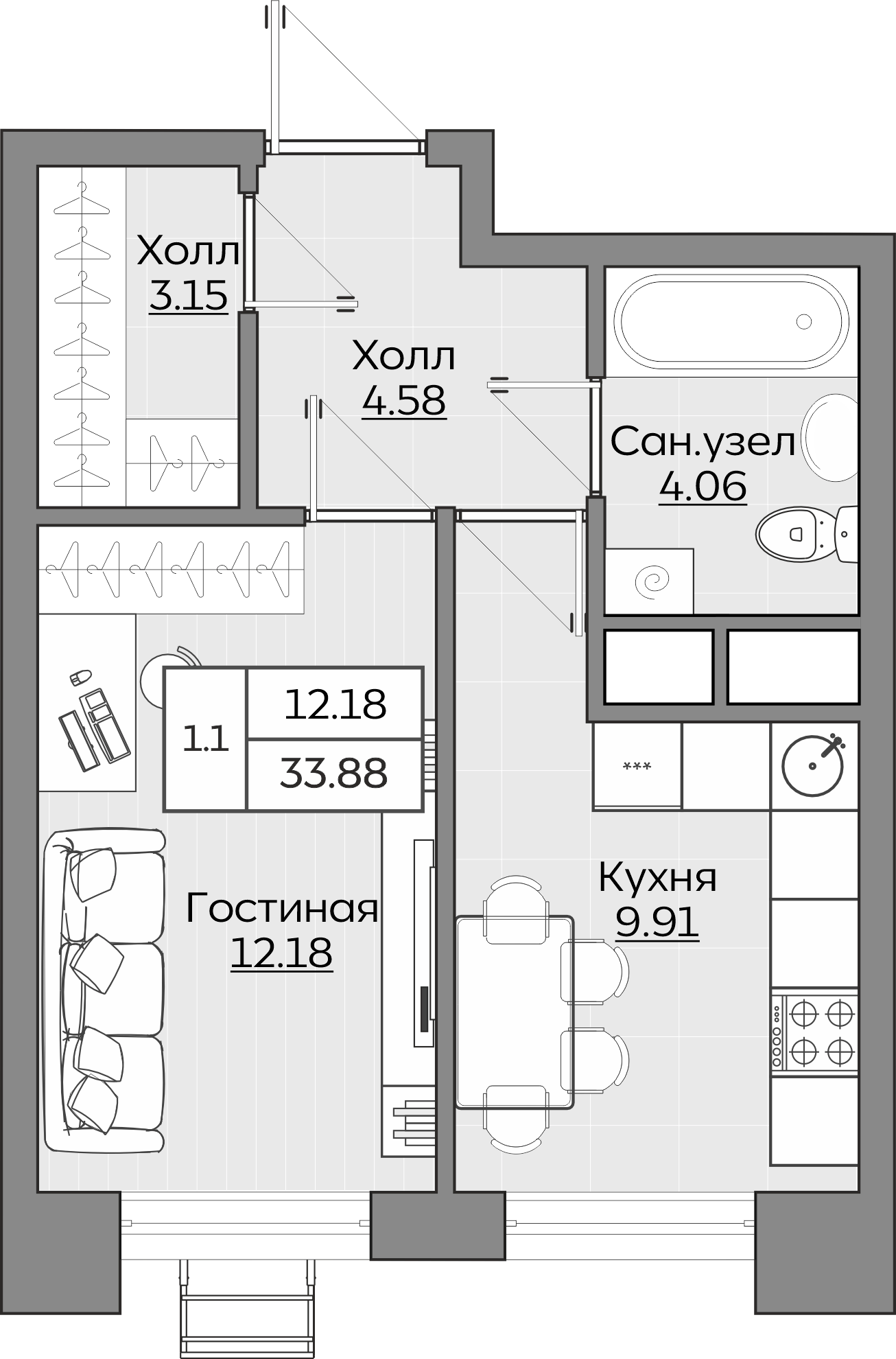 Планировка квартиры — новостройки Казани
