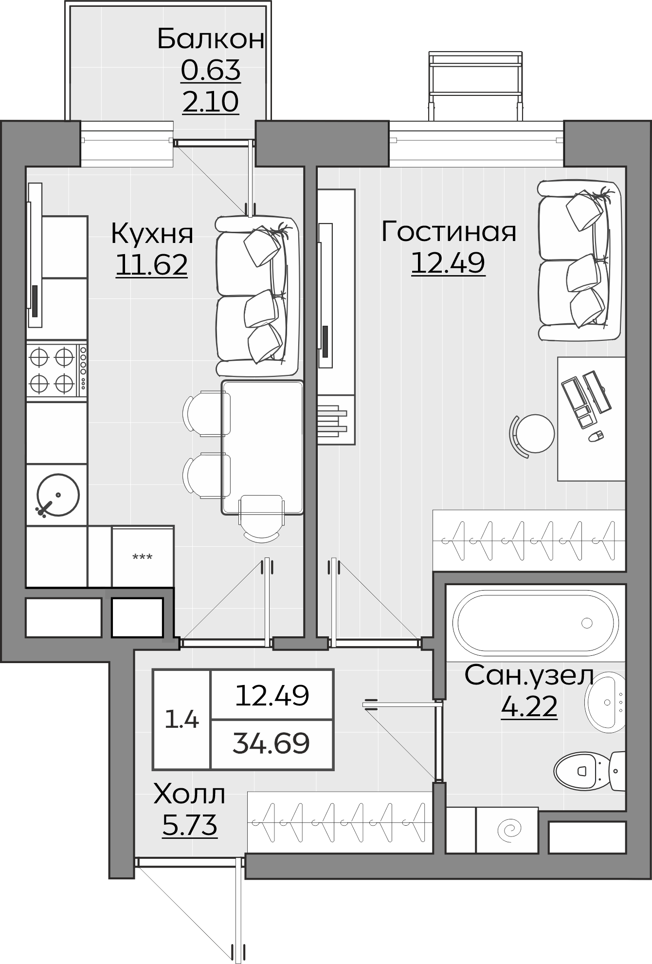 Планировка квартиры — новостройки Казани