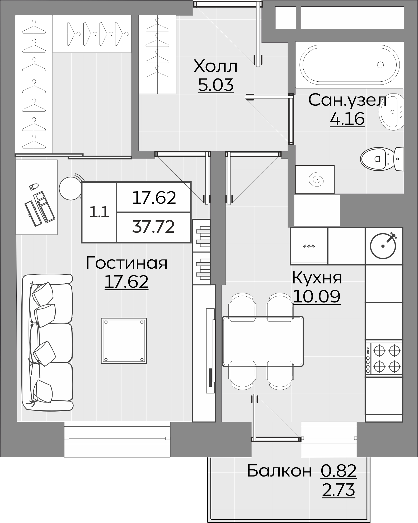 Планировка квартиры — новостройки Казани