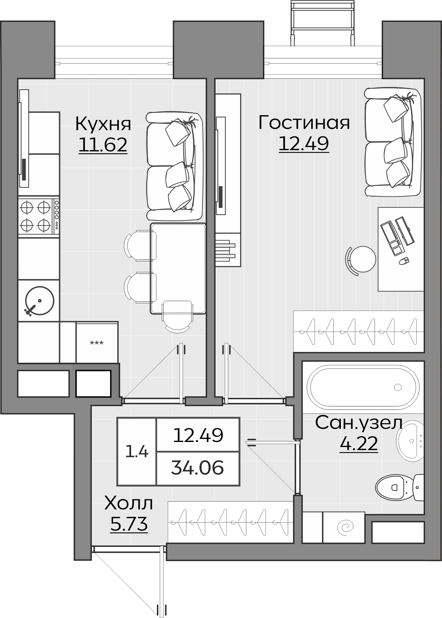 Планировка квартиры — новостройки Казани